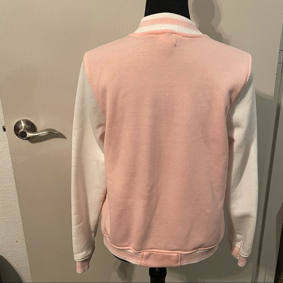 Joe Boxer Letter “A” Varsity Pink & White Jacket - Picture 2 of 5